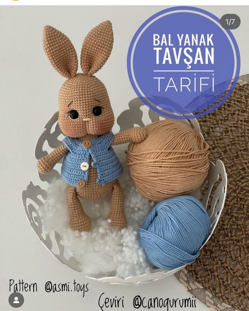 Bal Yanak Tavşan amigurumi tarifi