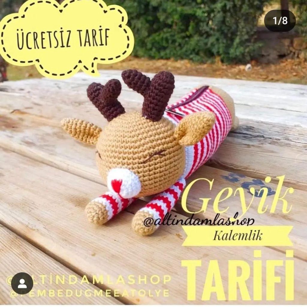 Geyik Kalemlik amigurumi tarifi