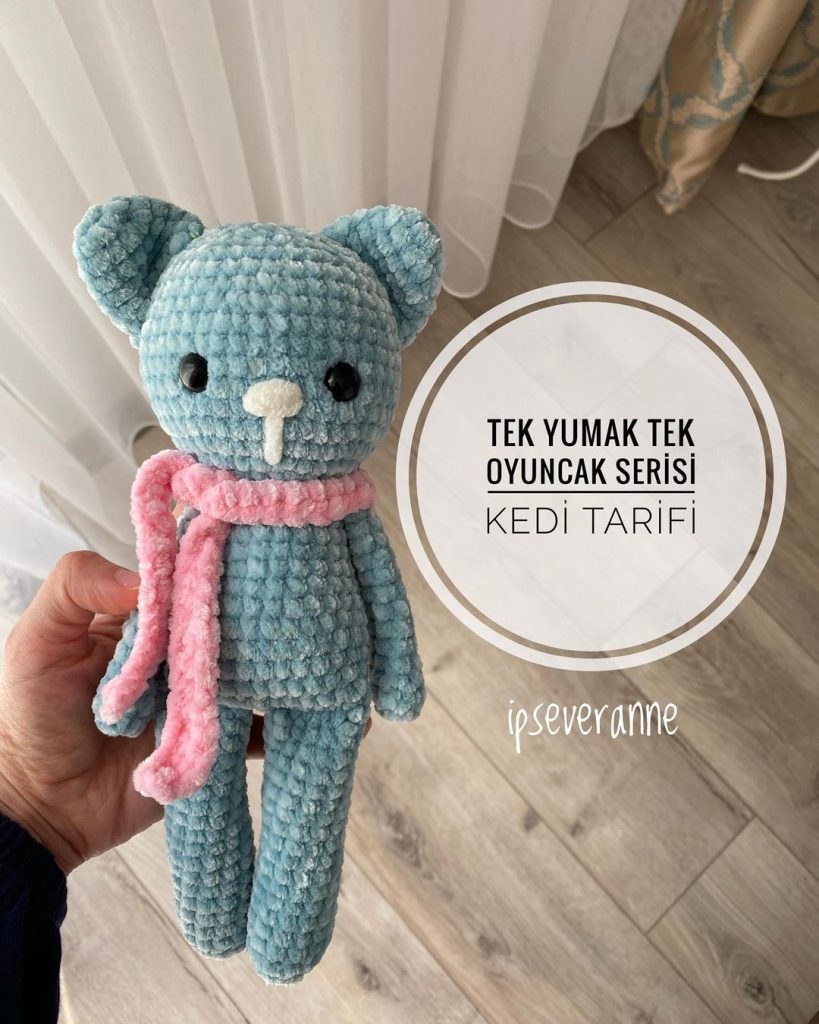 Tek Yumak Kedi amigurumi tarifi