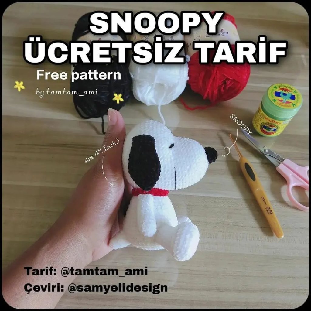 Snoopy amigurumi tarifi