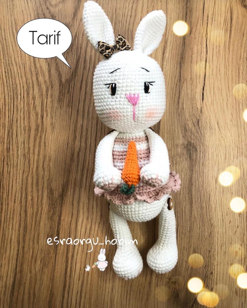 Havuçlu Tavşan amigurumi tarifi