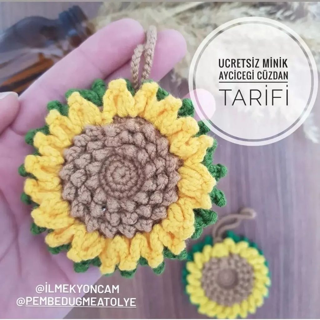 Ayçiceği Cüzdan amigurumi tarifi