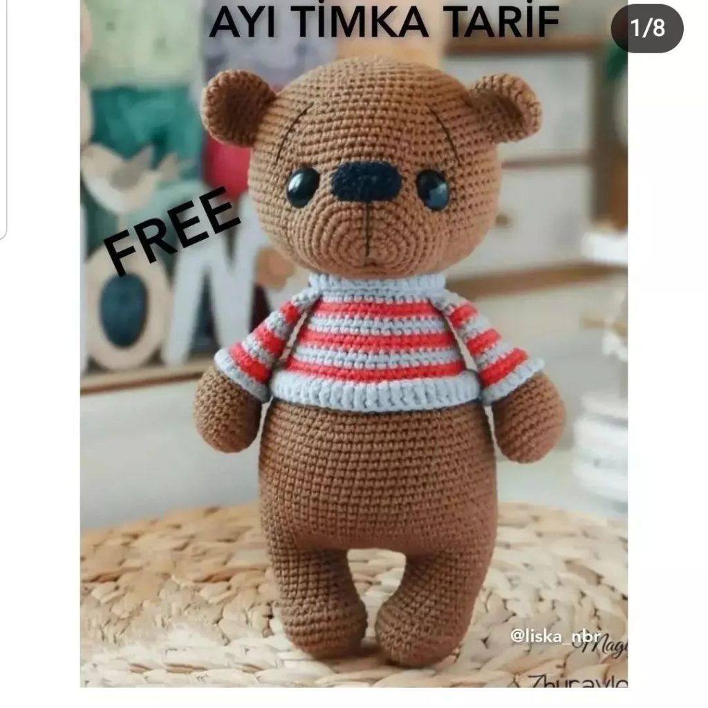 Ayı Timka amigurumi tarifi