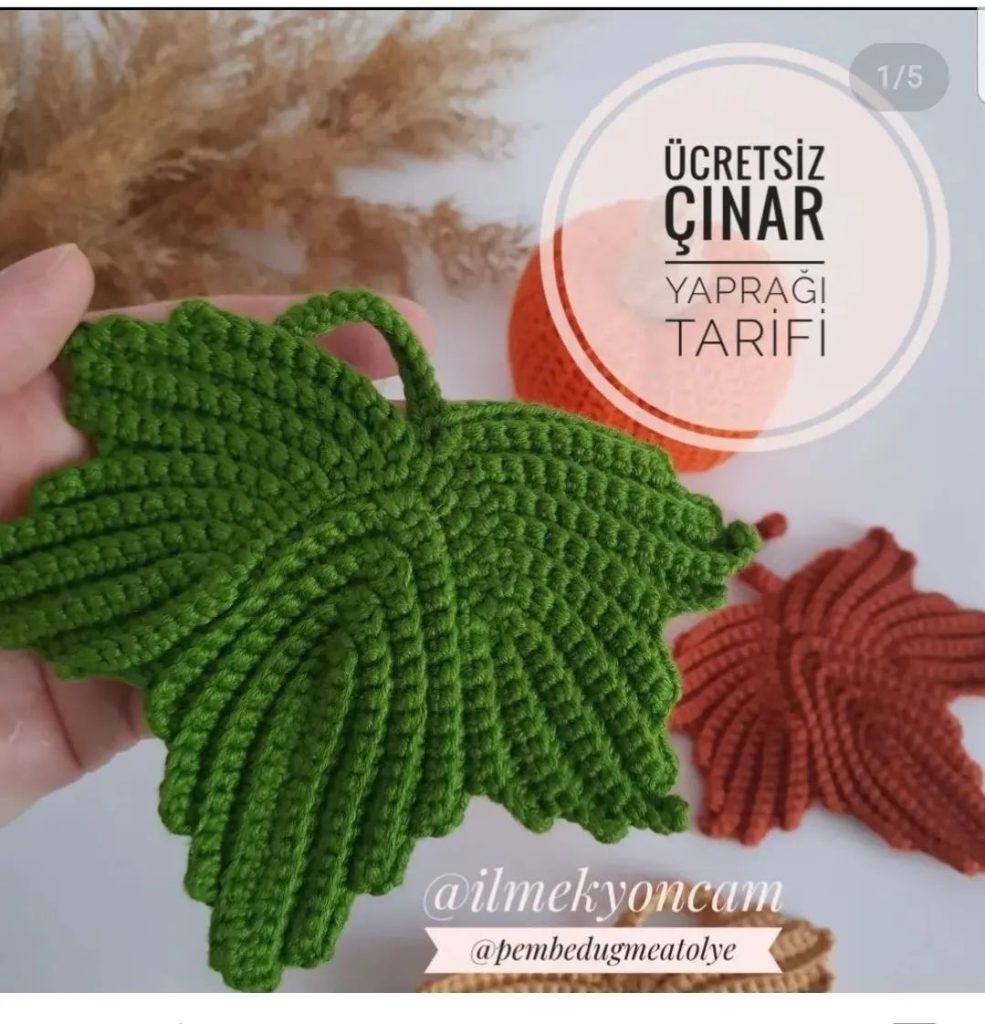 Çinar Yapraği amigurumi tarifi
