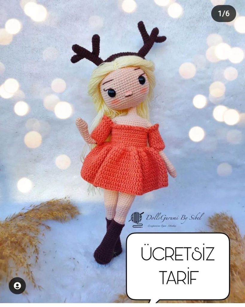Geyik Kız Danessa amigurumi tarifi
