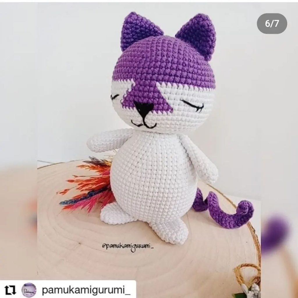 Çiçekli Kedi amigurumi tarifi