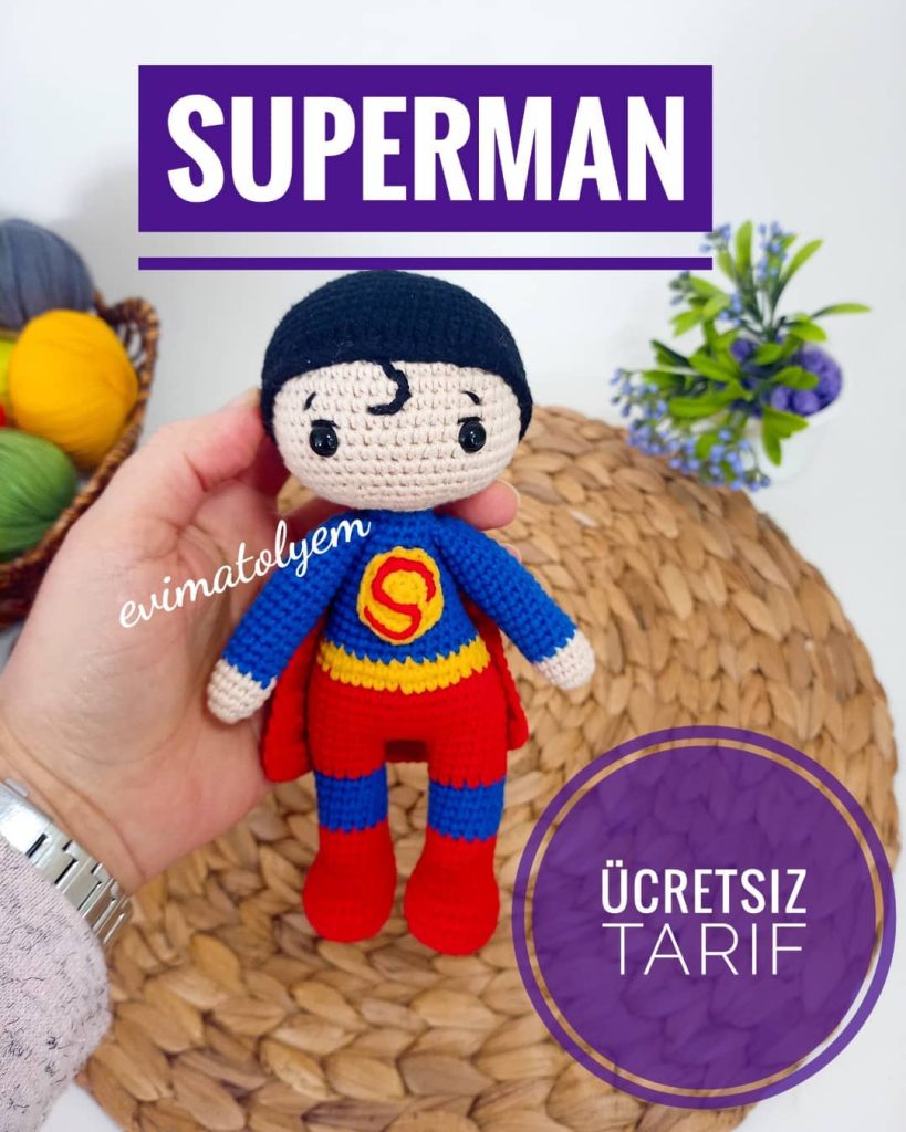 Superman amigurumi tarifi