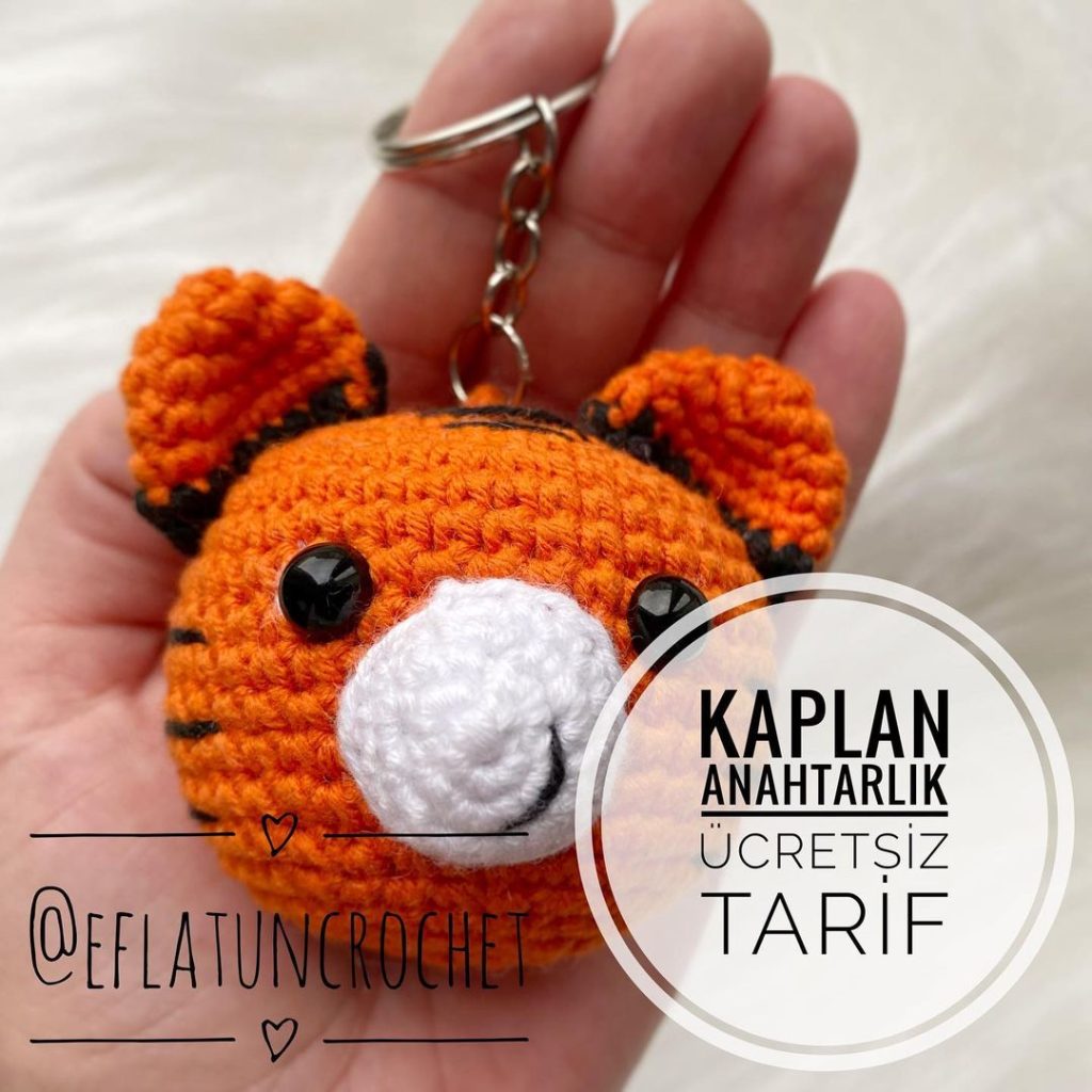 Kaplan Anahtarlık amigurumi tarifi