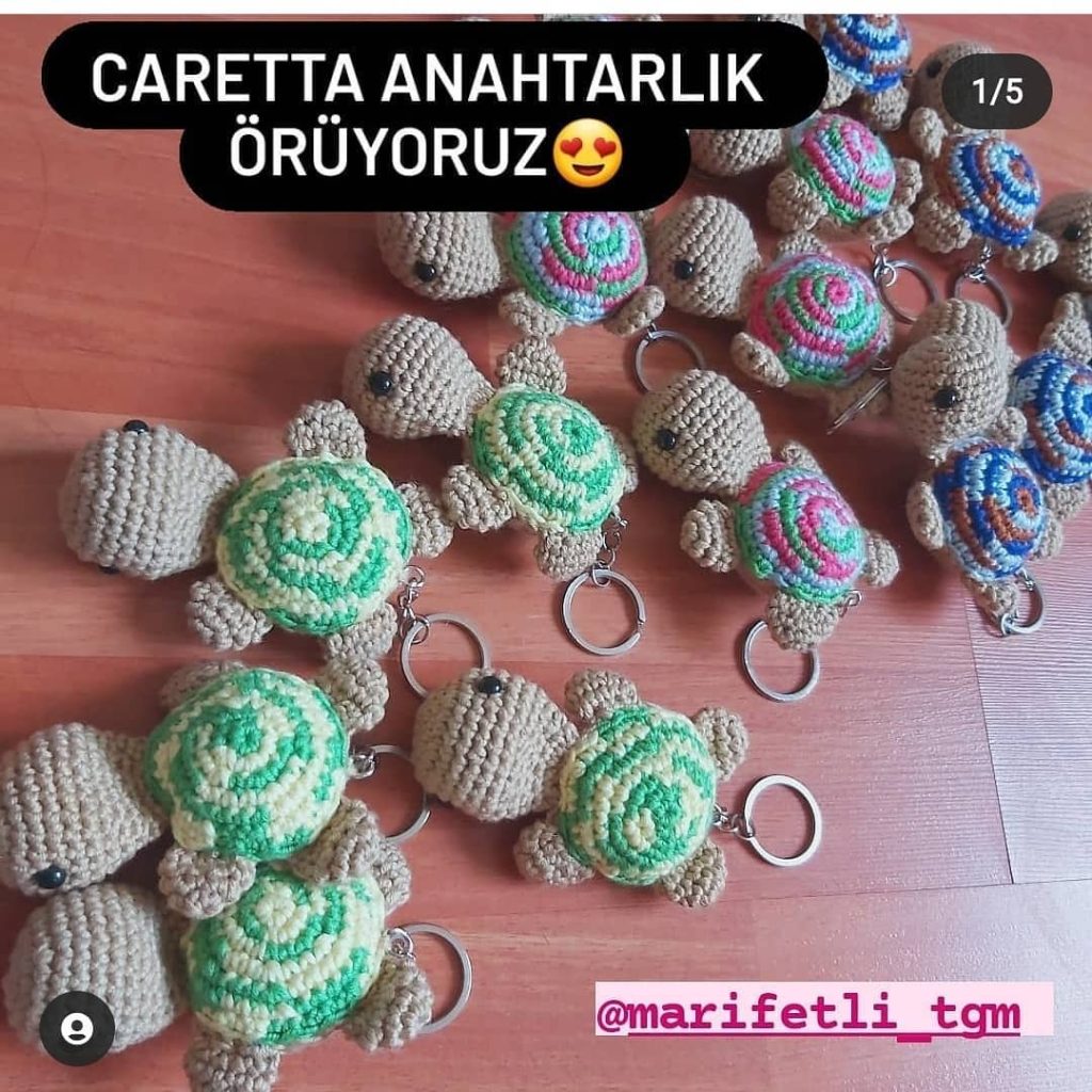 Caretta Anahtarlık amigurumi tarifi