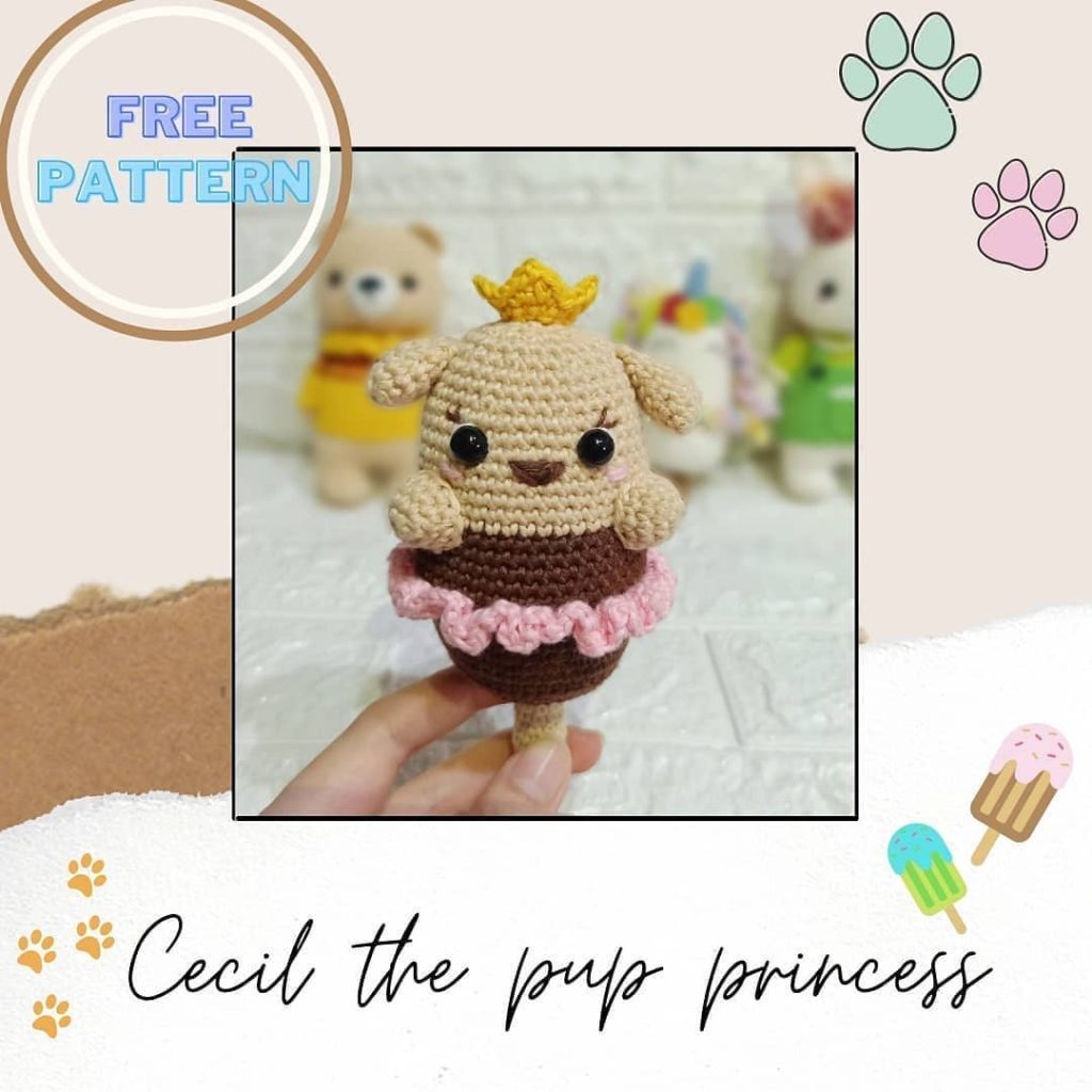 Cecil The Pup Princess Popsicle amigurumi tarifi