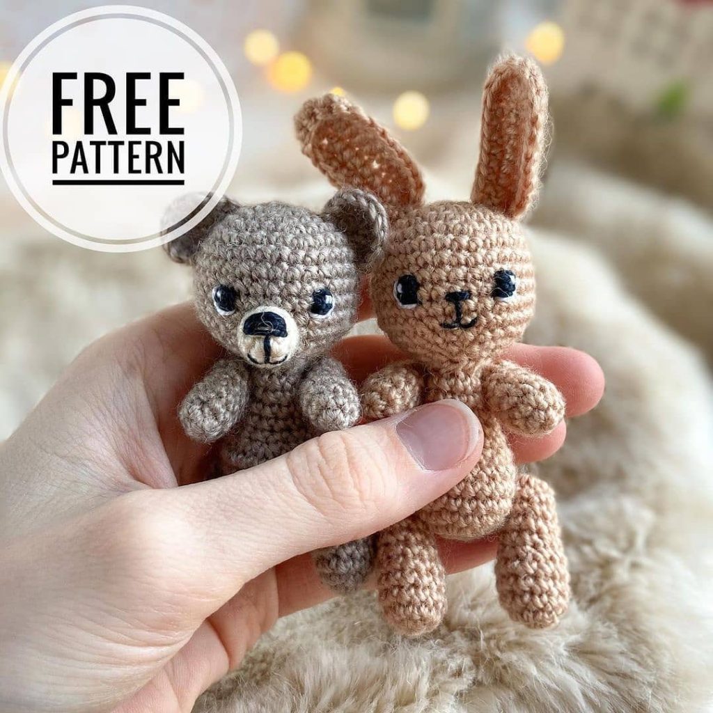 Tiny Toy Rabbit And Bear amigurumi tarifi