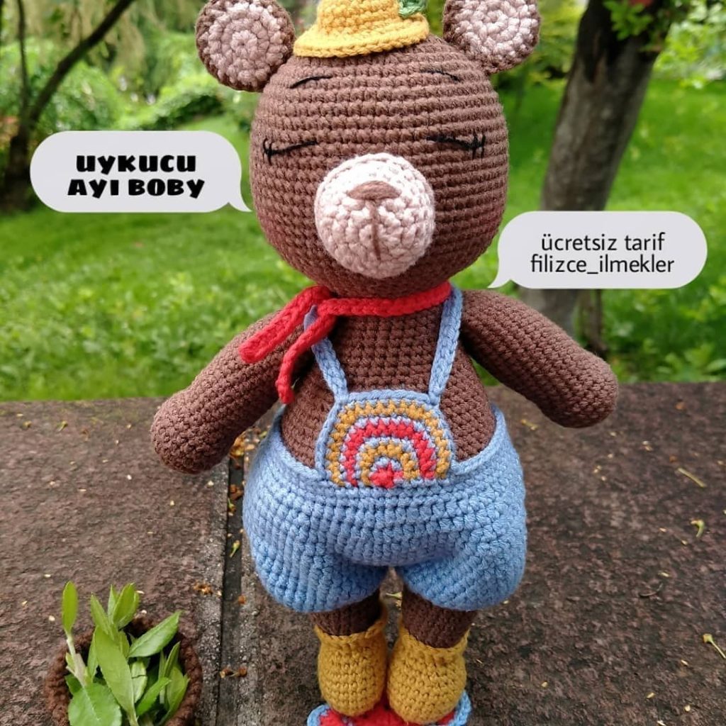 Uykucu Ayı Boby amigurumi tarifi