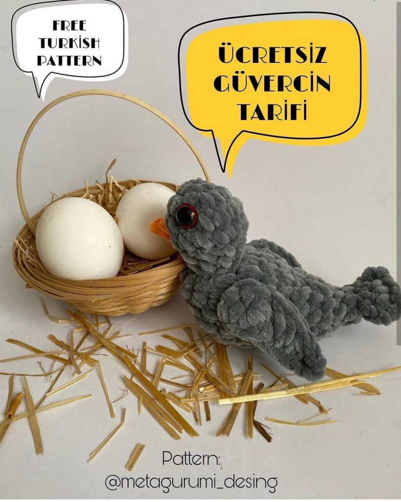 Güvercin – Pigeon amigurumi tarifi