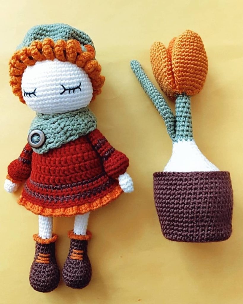 Saksıda Lale amigurumi tarifi