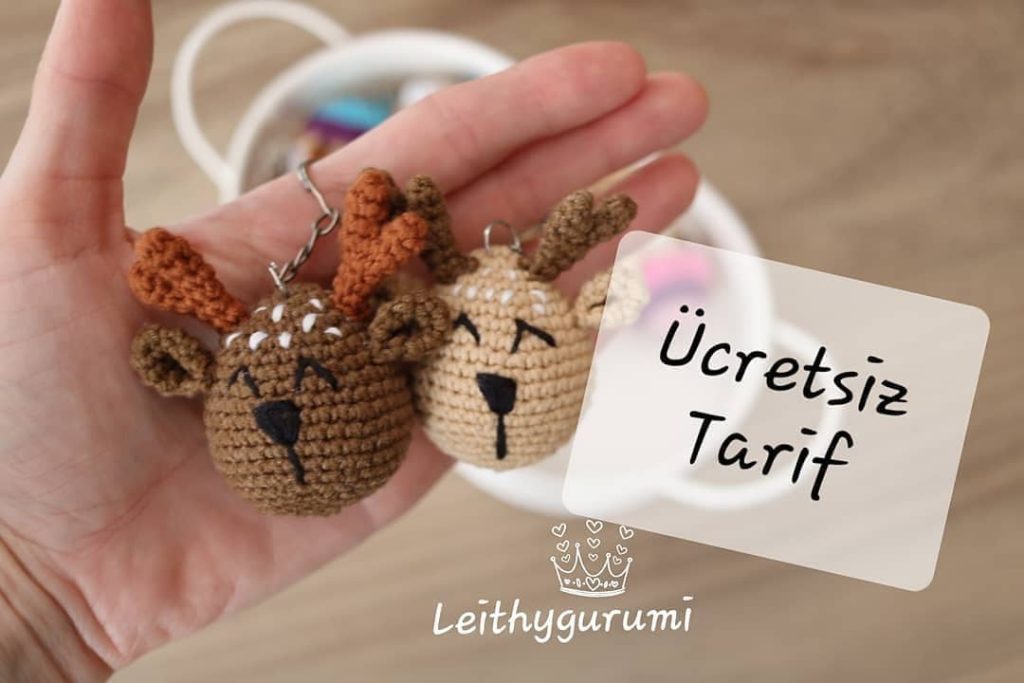 Geyik Anahtarlık amigurumi tarifi