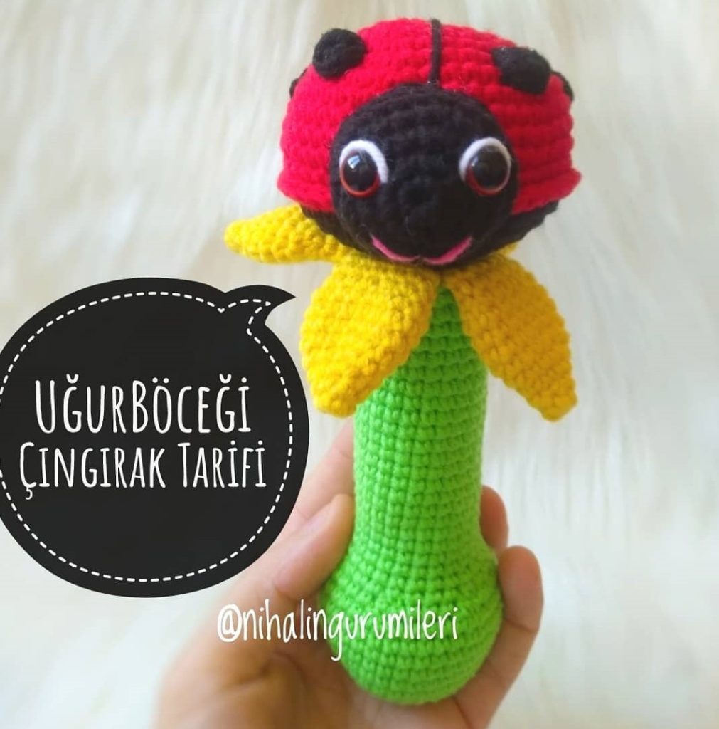 Uğur Böcekli Çıngırak amigurumi tarifi
