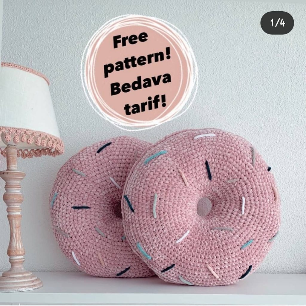 Donut Yastik amigurumi tarifi