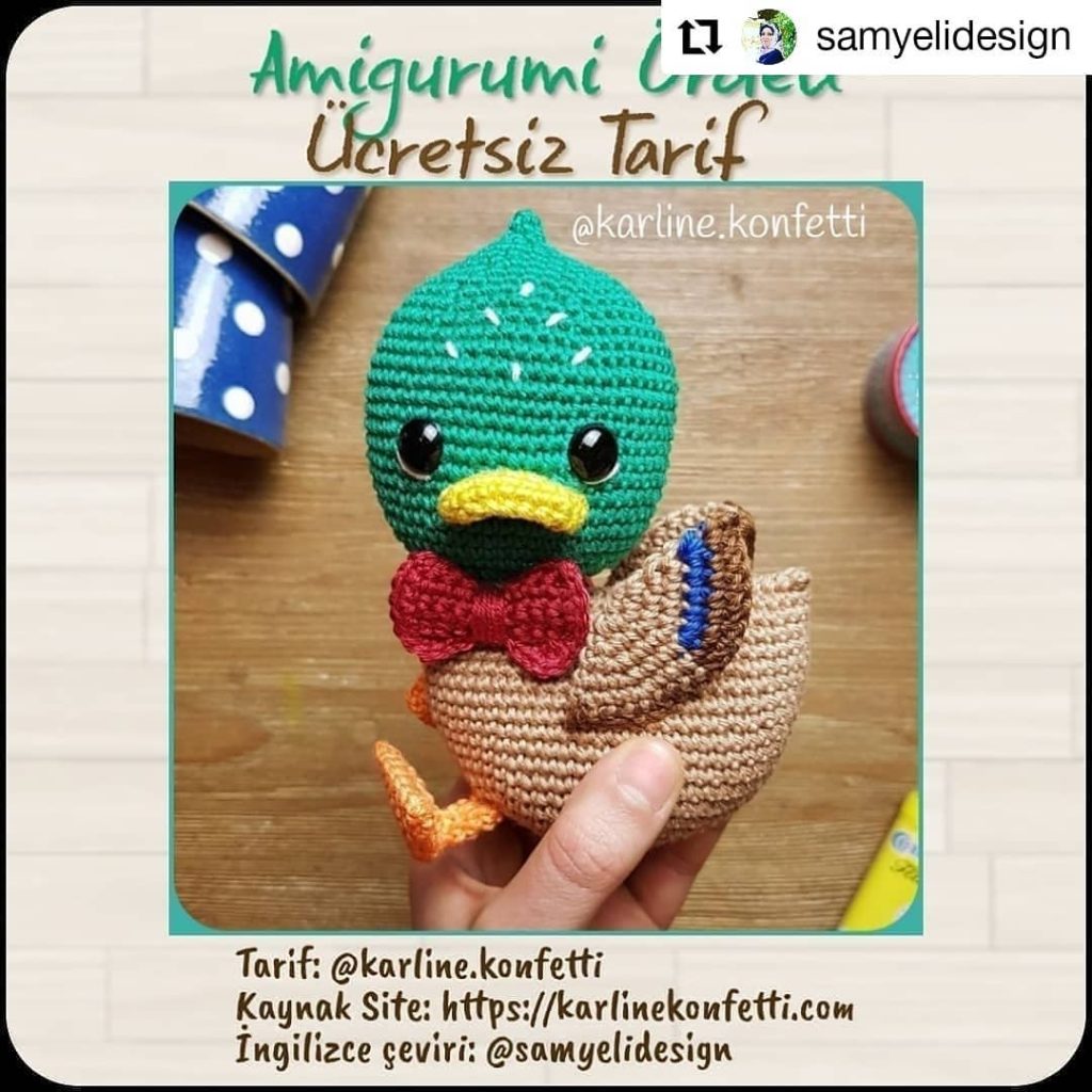 Ördek amigurumi tarifi