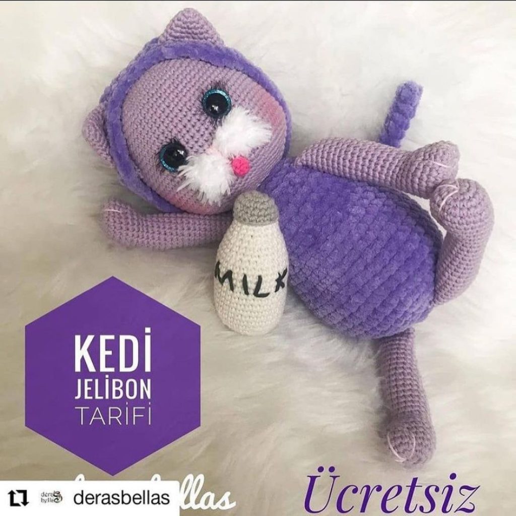 Jelibon Kedi amigurumi tarifi