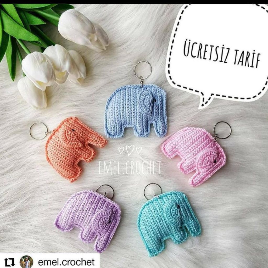Fil Anahtarlık amigurumi tarifi