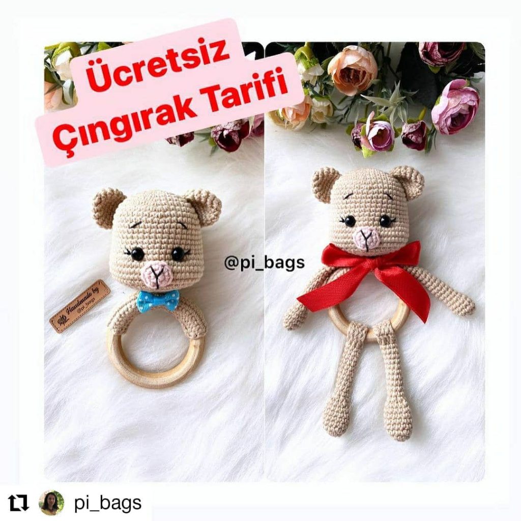 Ayıcık Diş Kaşıyıcı amigurumi tarifi