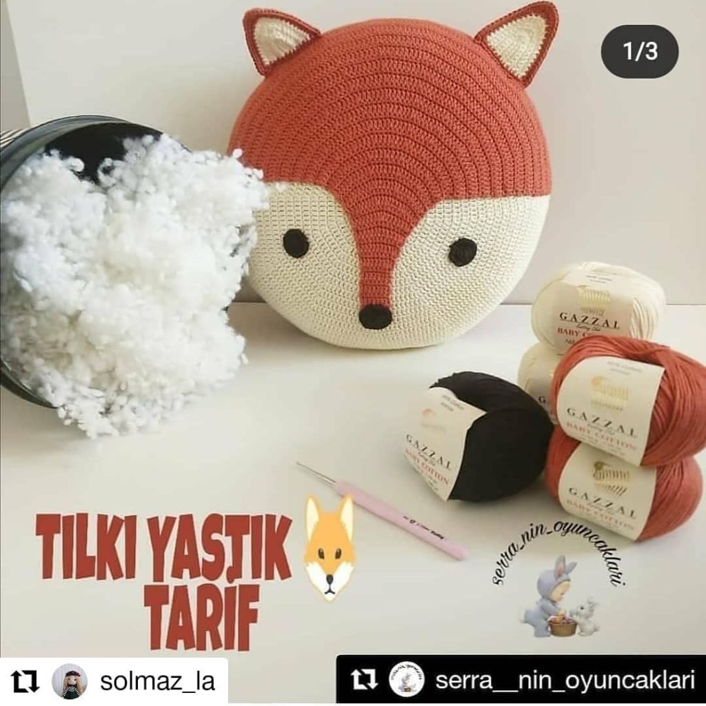 Tilki Yastık amigurumi tarifi