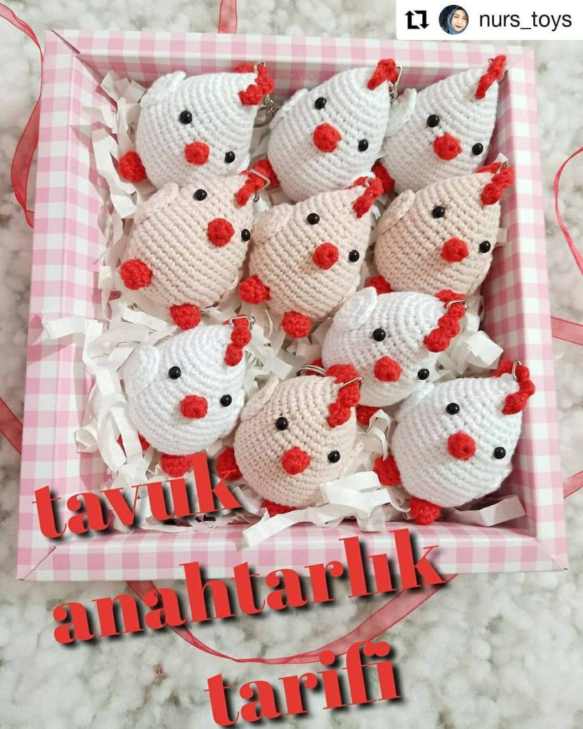Tavuk Anahtarlık amigurumi tarifi
