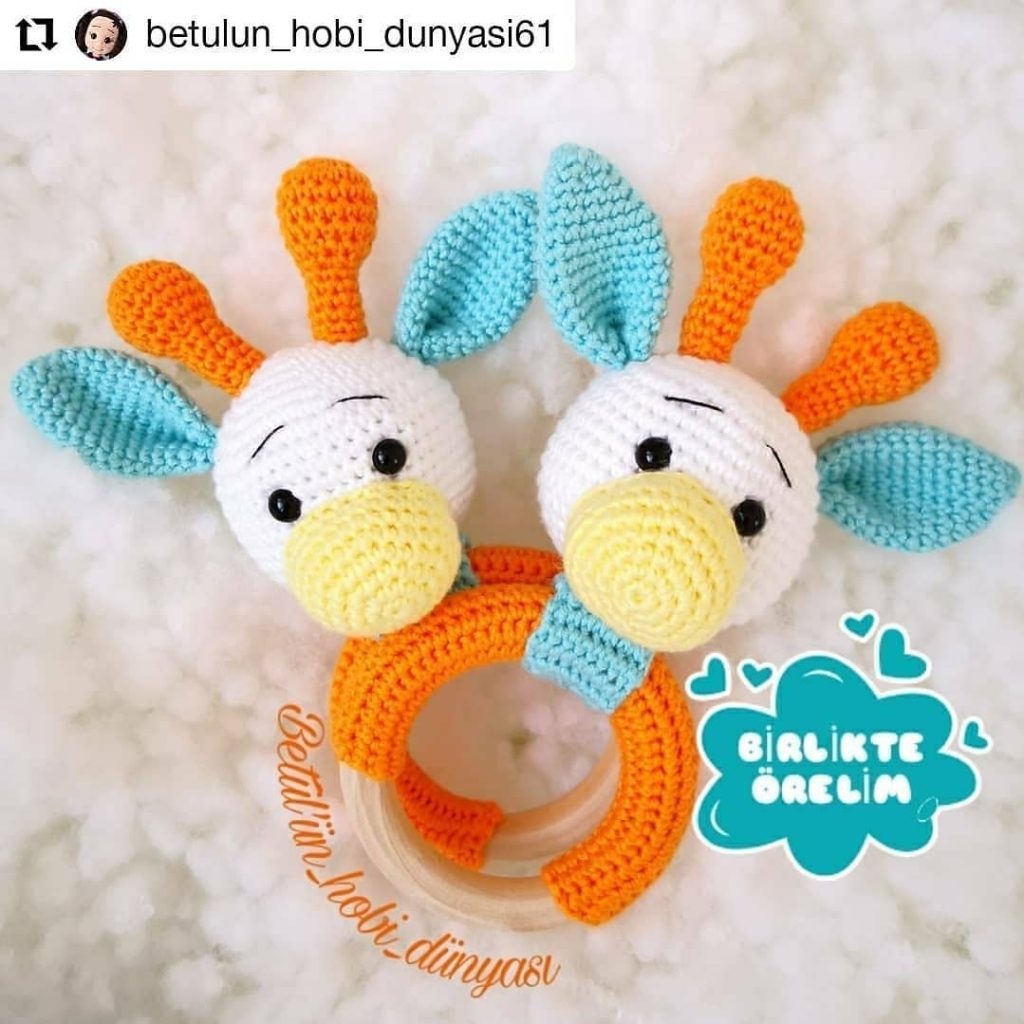 Cıngırak Zürafa amigurumi tarifi