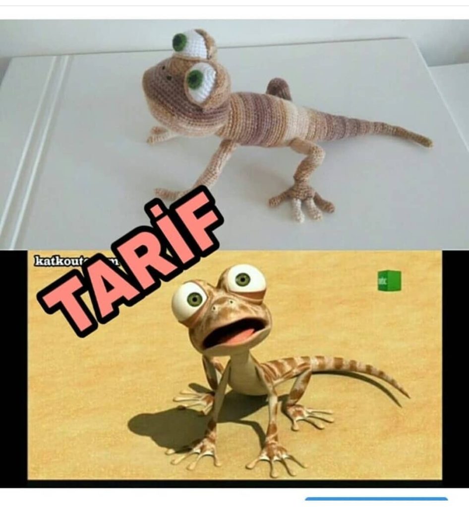 Kertenkele Oscar amigurumi tarifi