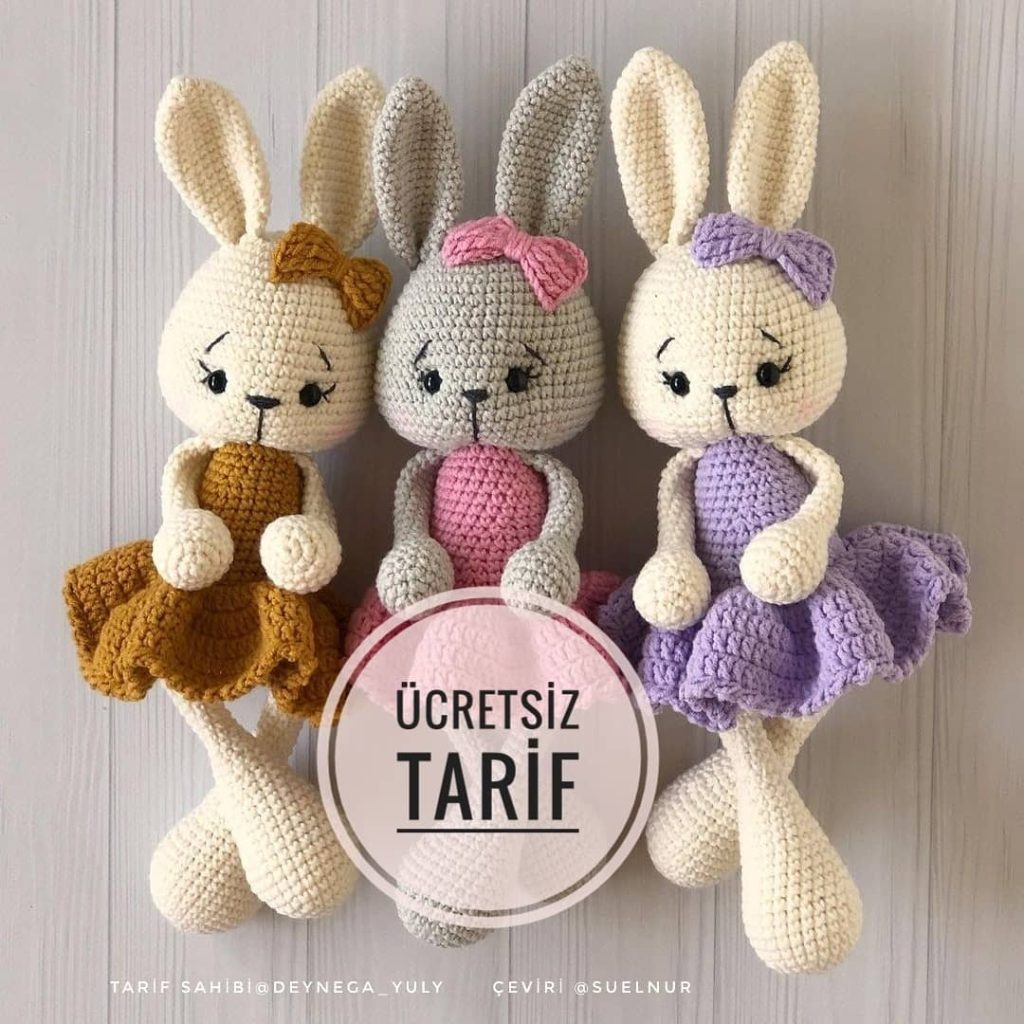 Tavşan Kızlar amigurumi tarifi