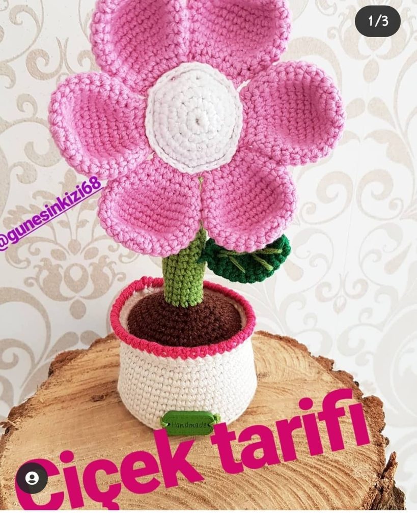 Çiçek amigurumi tarifi