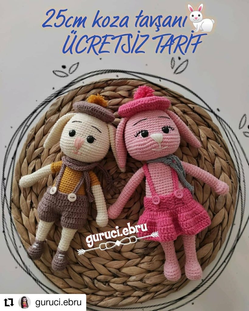Tavşan Koza amigurumi tarifi