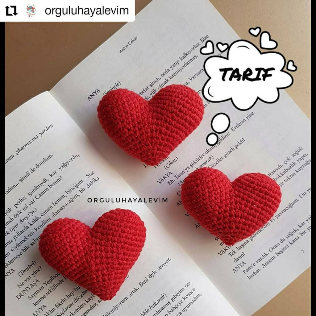 Kalp amigurumi tarifi