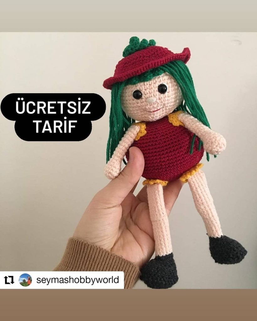 Domates Kız amigurumi tarifi