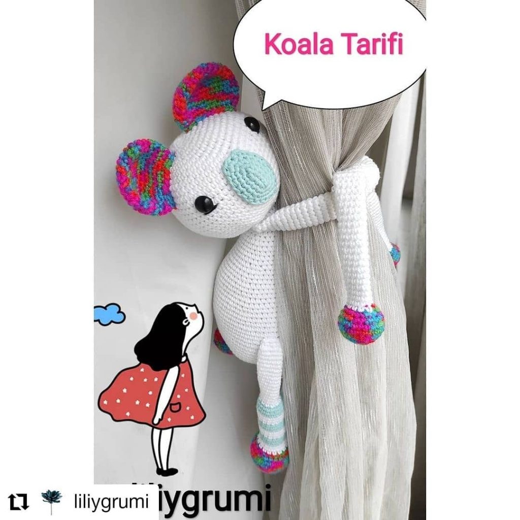 Koala Perde Tutucu amigurumi tarifi