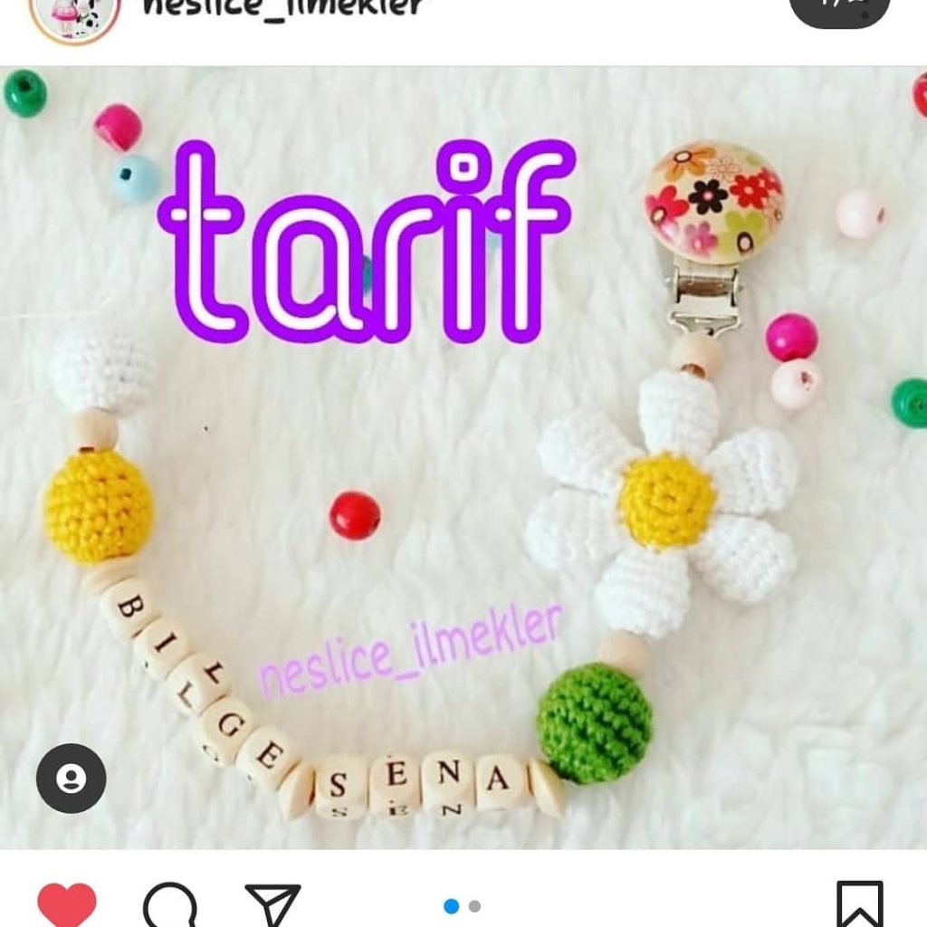 Papatya Emzik amigurumi tarifi