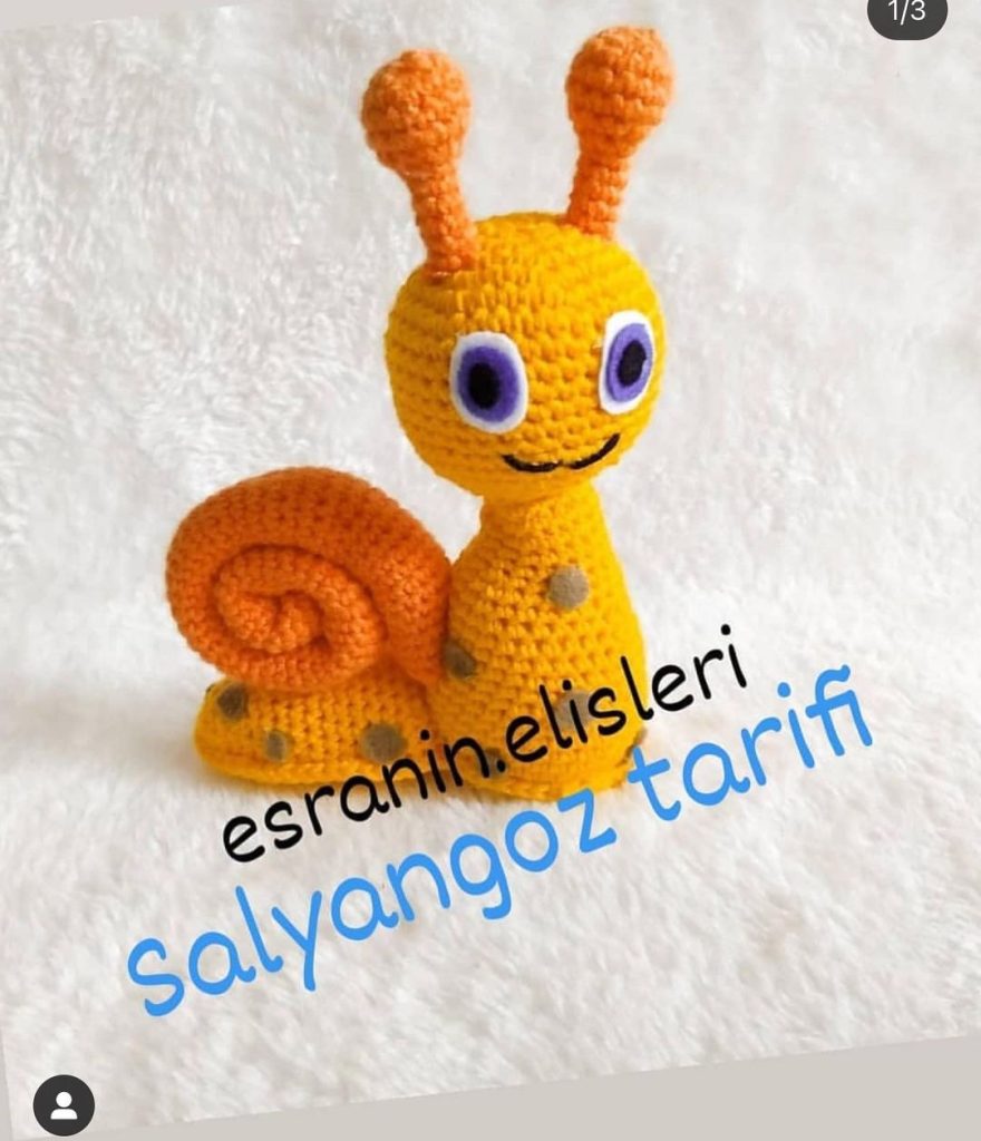 Salyangoz amigurumi tarifi
