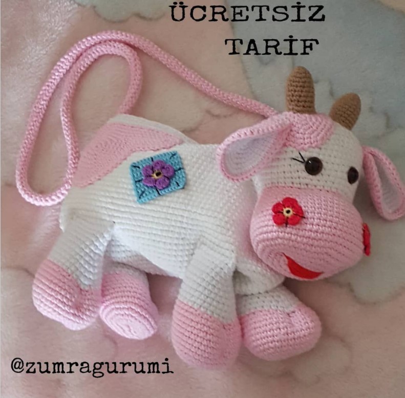 İnek Çanta amigurumi tarifi