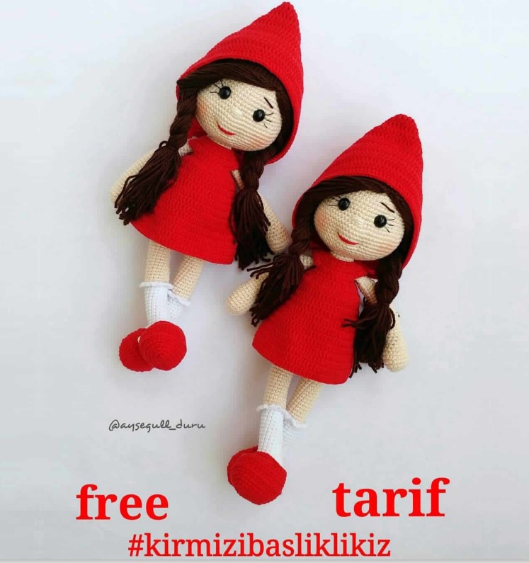Kırmızı Başlıklı Kız amigurumi tarifi
