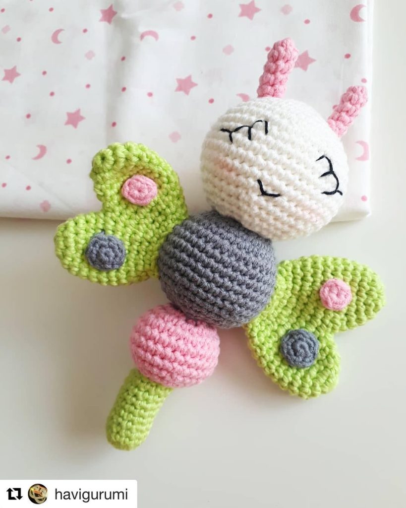 Kelebek Çıngırak amigurumi tarifi
