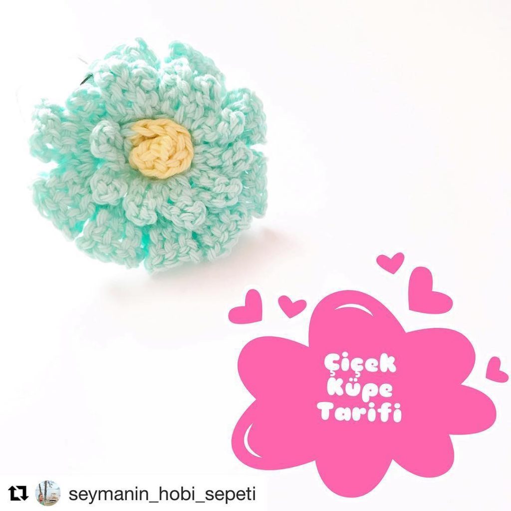Çiçek Küpe amigurumi tarifi