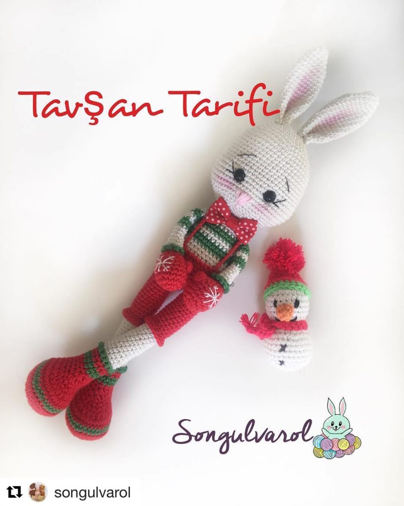Zayıf Tavşan amigurumi tarifi