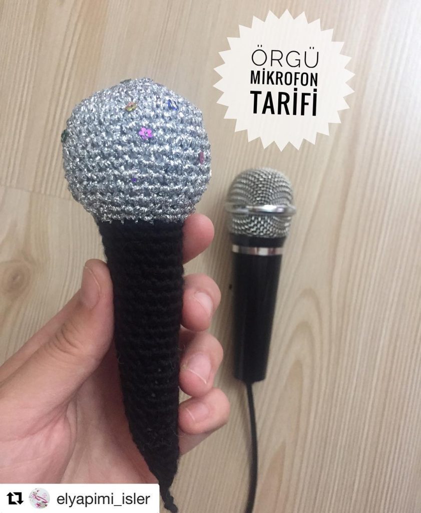 Mikrofon amigurumi tarifi