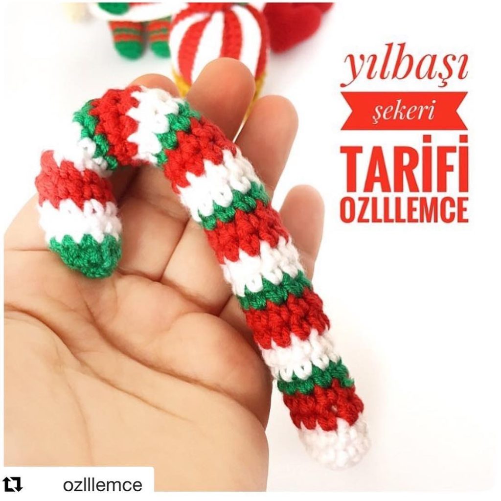 Yılbaşı Şekeri amigurumi tarifi