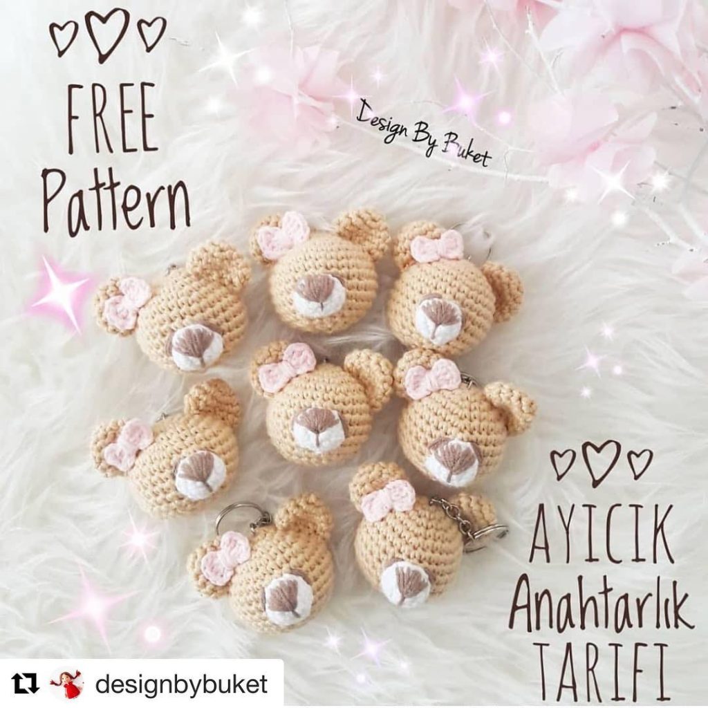 Ayıcık Anahtarlık amigurumi tarifi