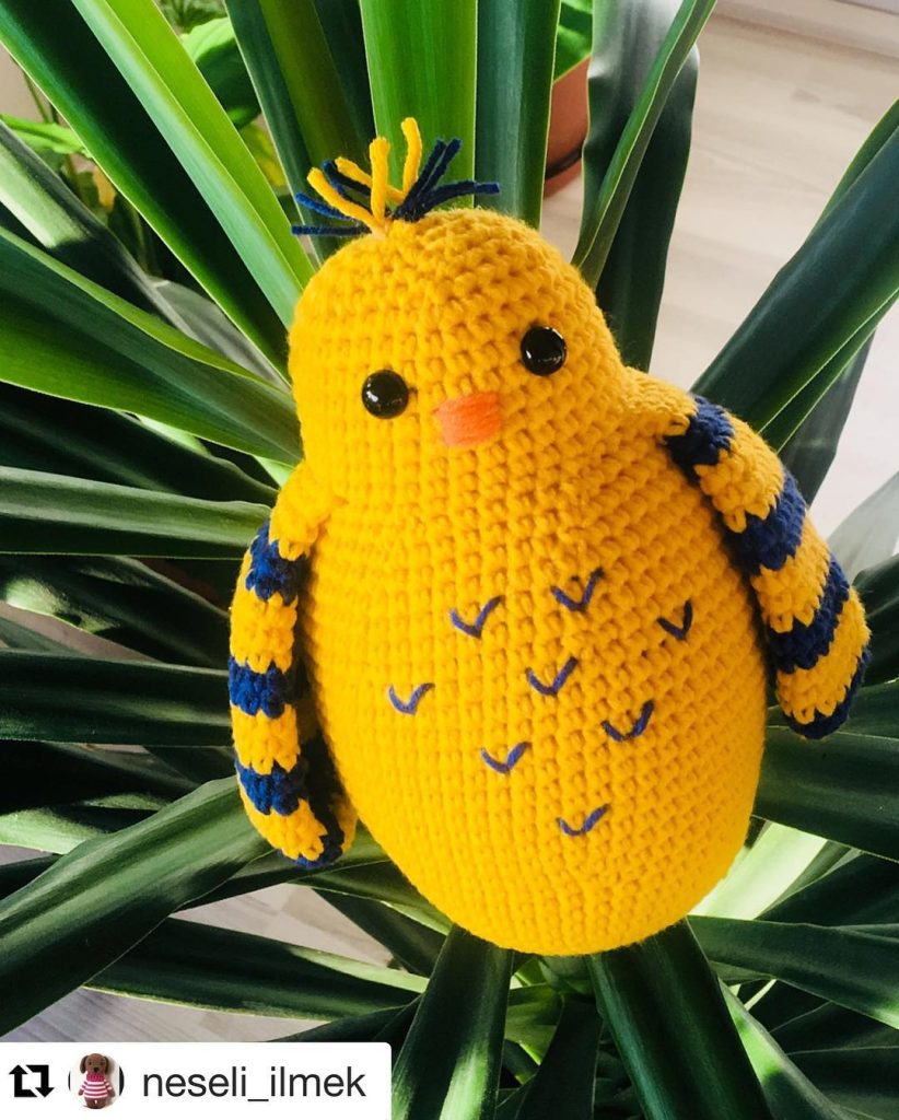 Fenerbahçeli Kuş amigurumi tarifi
