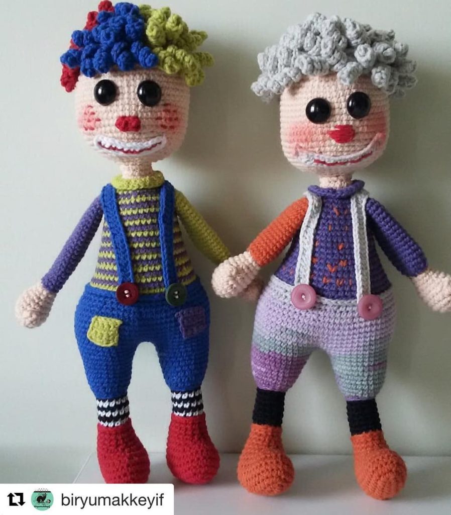 Palyaço Bebek amigurumi tarifi