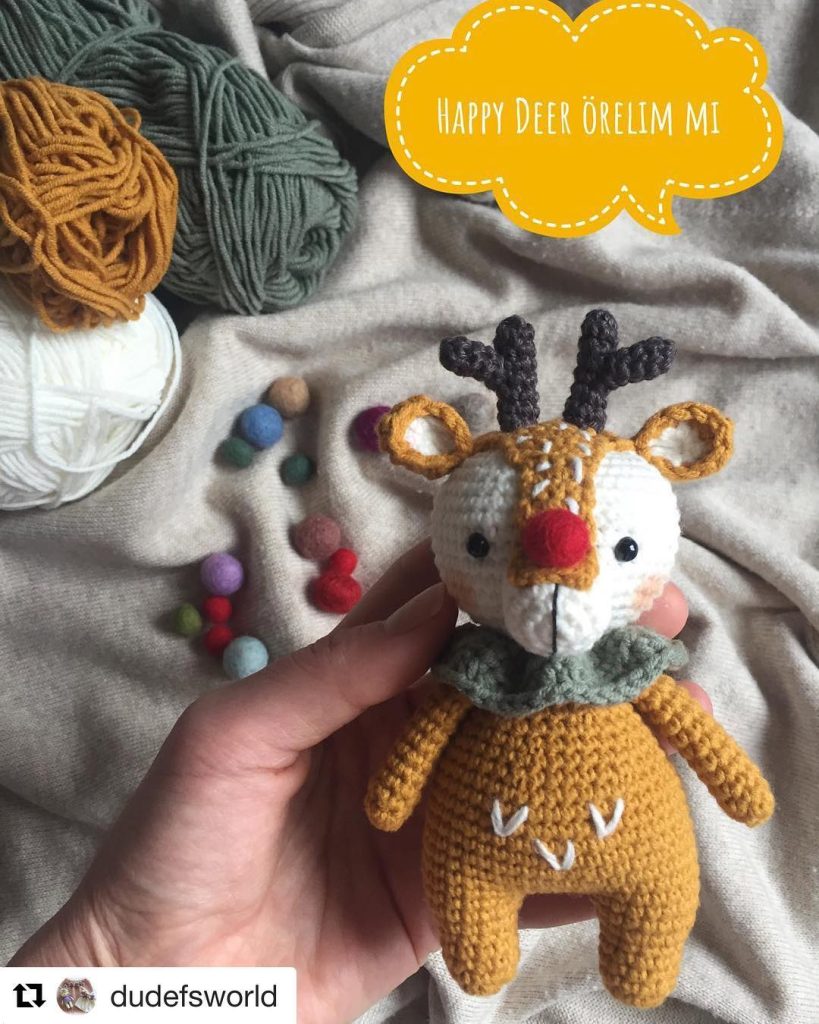Mutlu Geyik amigurumi tarifi