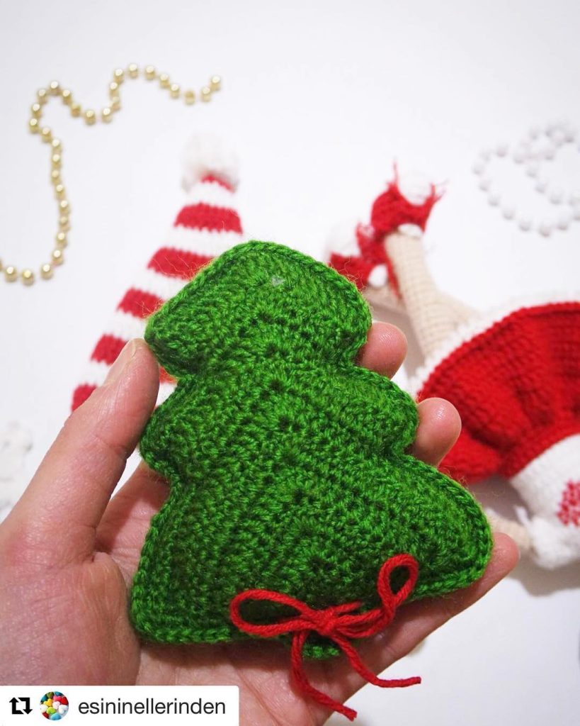Çam Ağacı Anahtarlık amigurumi tarifi