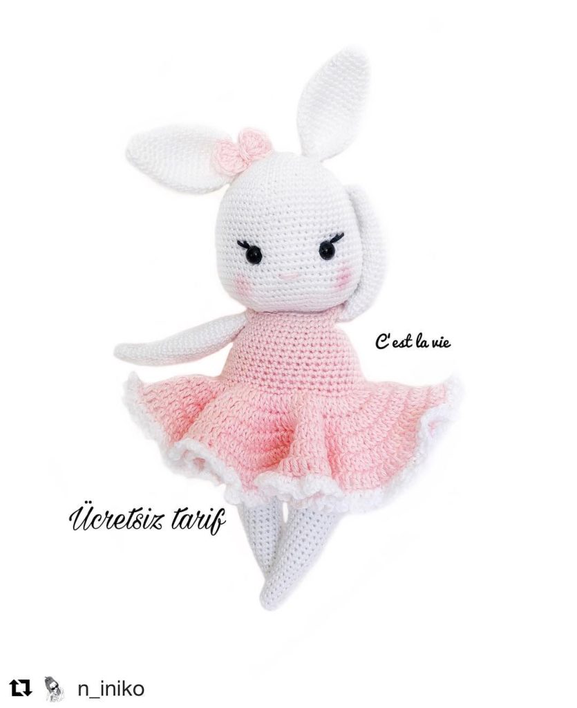 Dişi Tavşan amigurumi tarifi